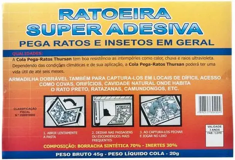 Ratoeira Adesiva Thursan – armadilha para captura de ratos e insetos rasteiros