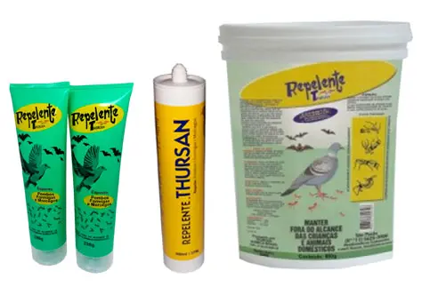 Repelente Thursan para pombos, morcegos, ratos e formigas – não escorre e resiste à chuva